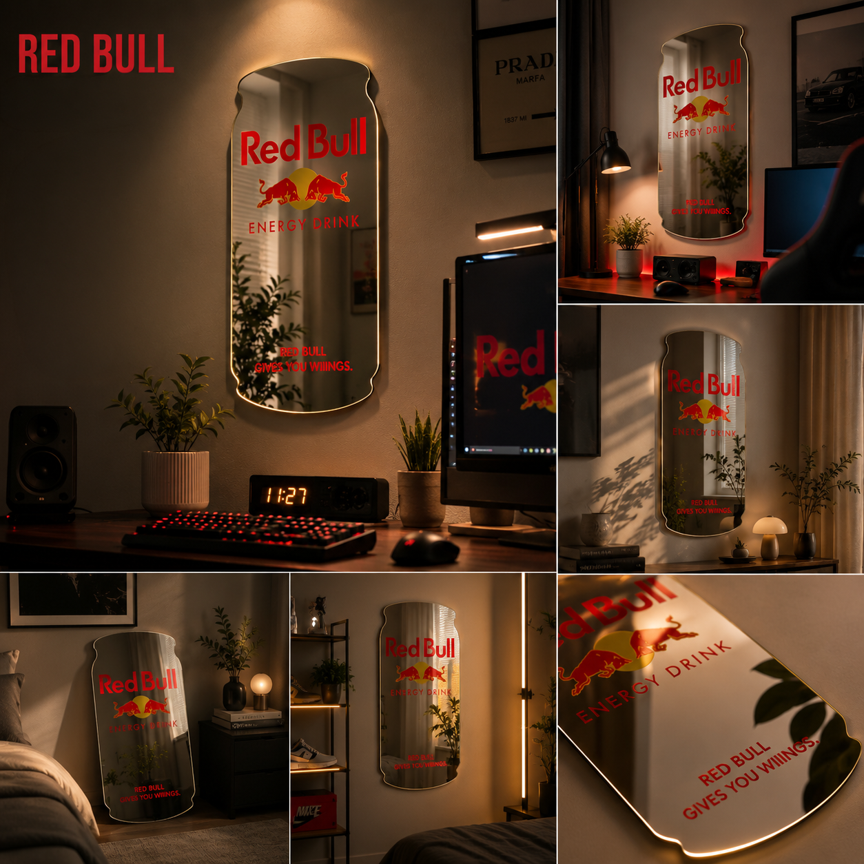 Red Bull Wall Mirror