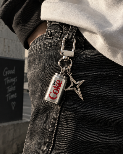 Diet Coke Star Keychain