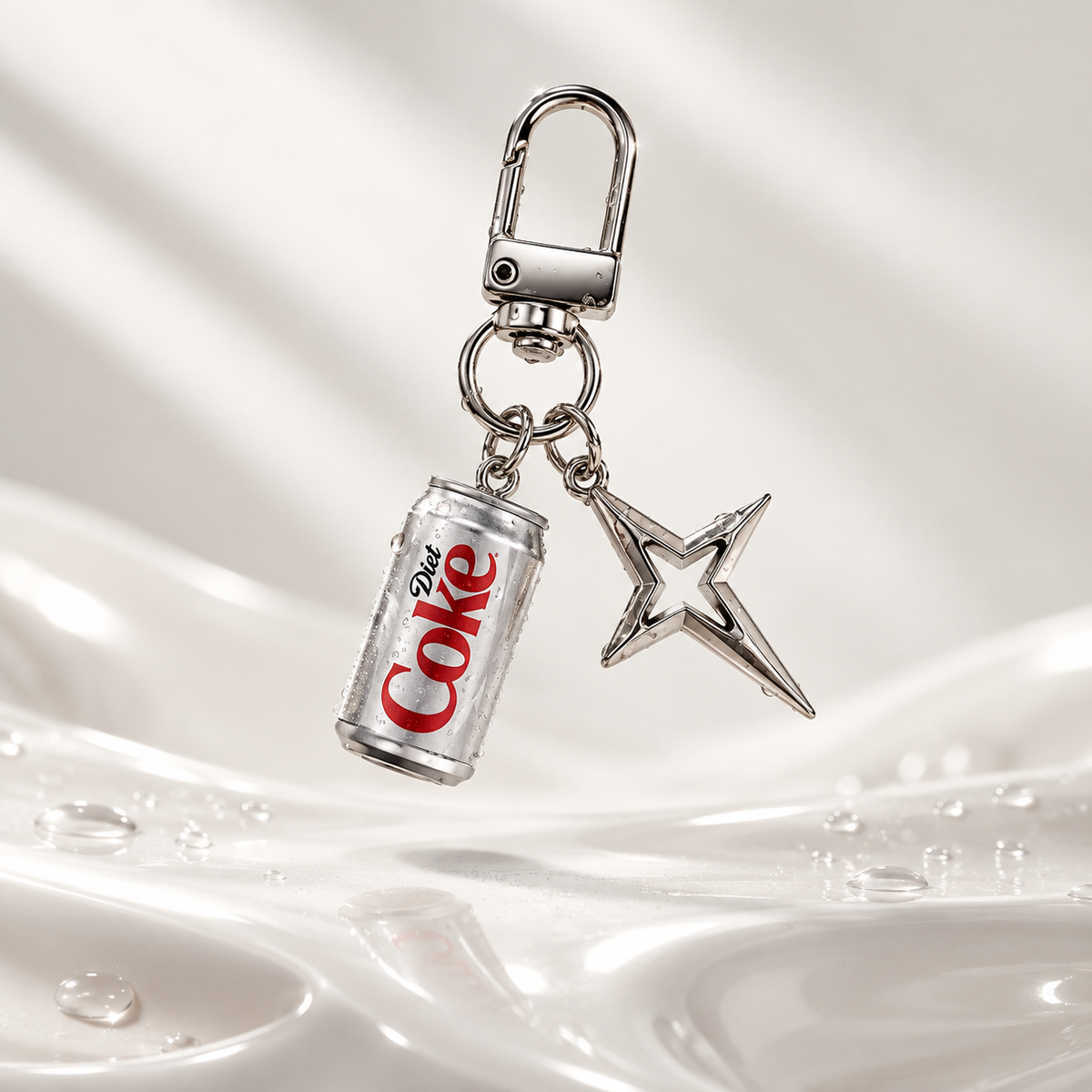 Diet Coke Star Keychain