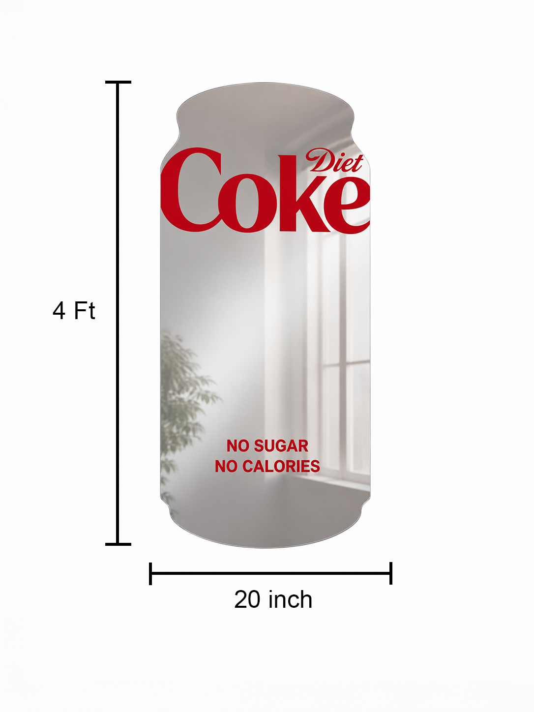 Diet Coke Wall Mirror| 4 Feet x 2 Feet |