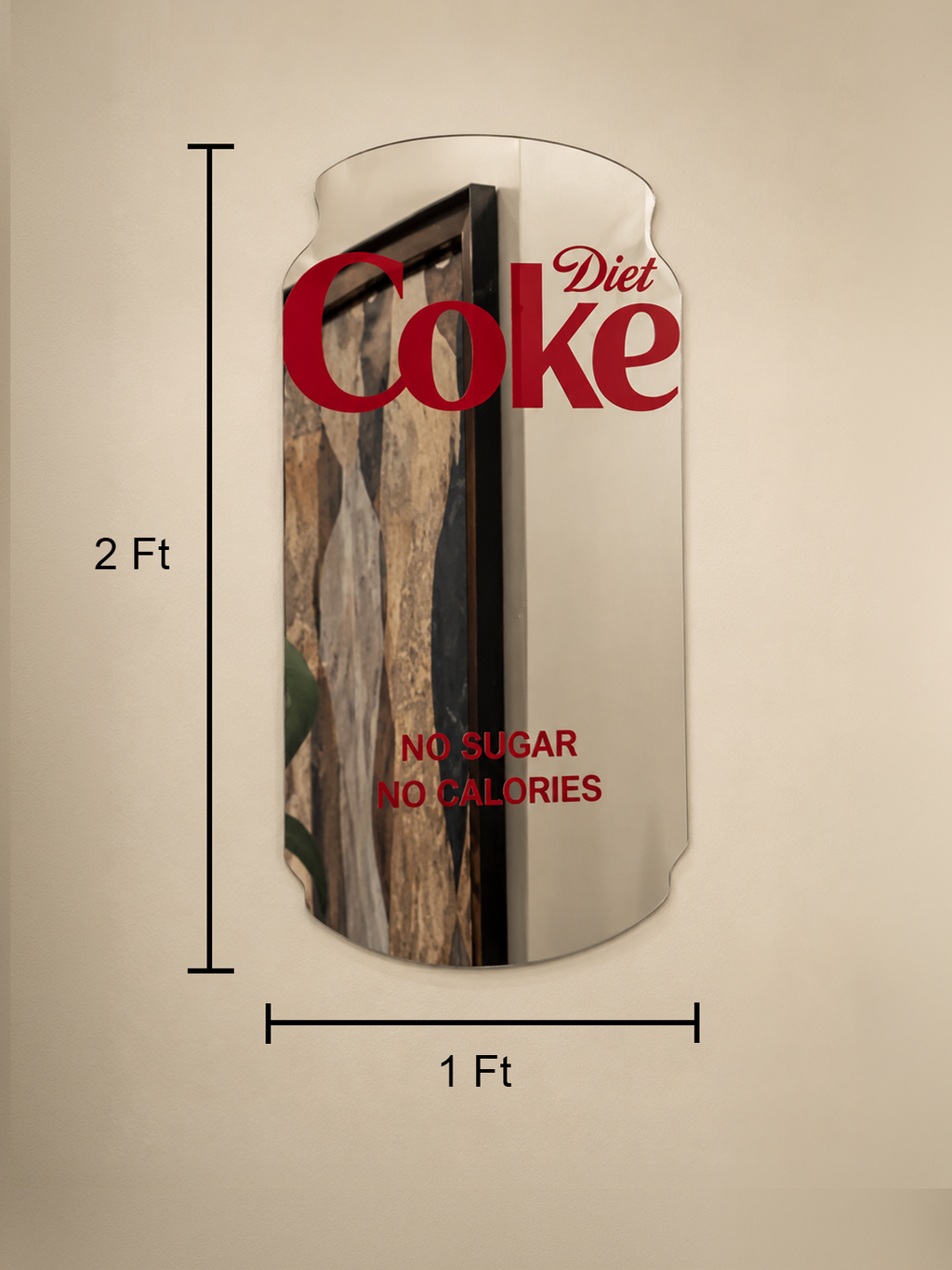 Diet Coke Wall Mirror| 2 Feet x 1 Feet |
