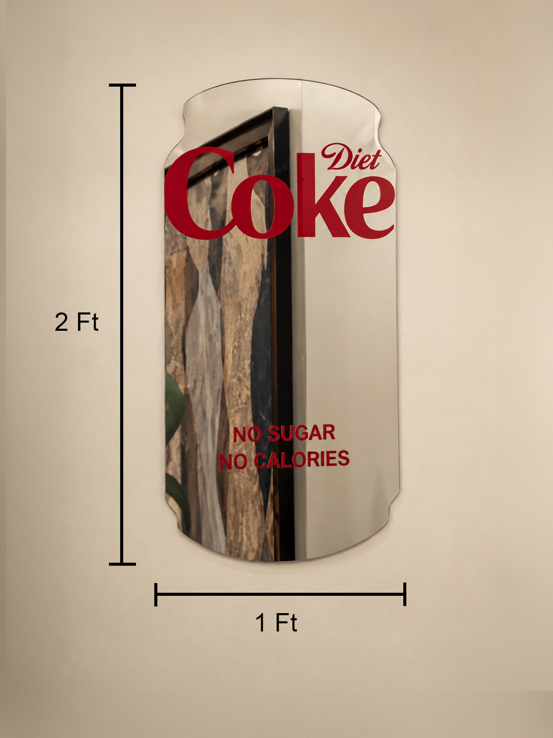 Diet Coke Wall Mirror| 2 Feet x 1 Feet |